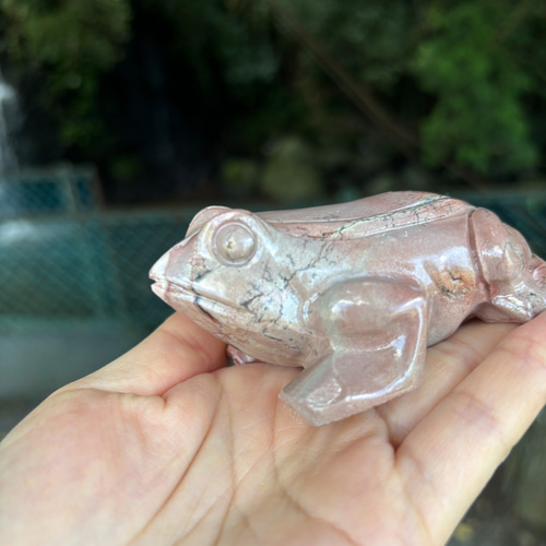 レア！！ピクチャージャスパー☆ピンク☆カエルさん☆瀧川神社にて浄化