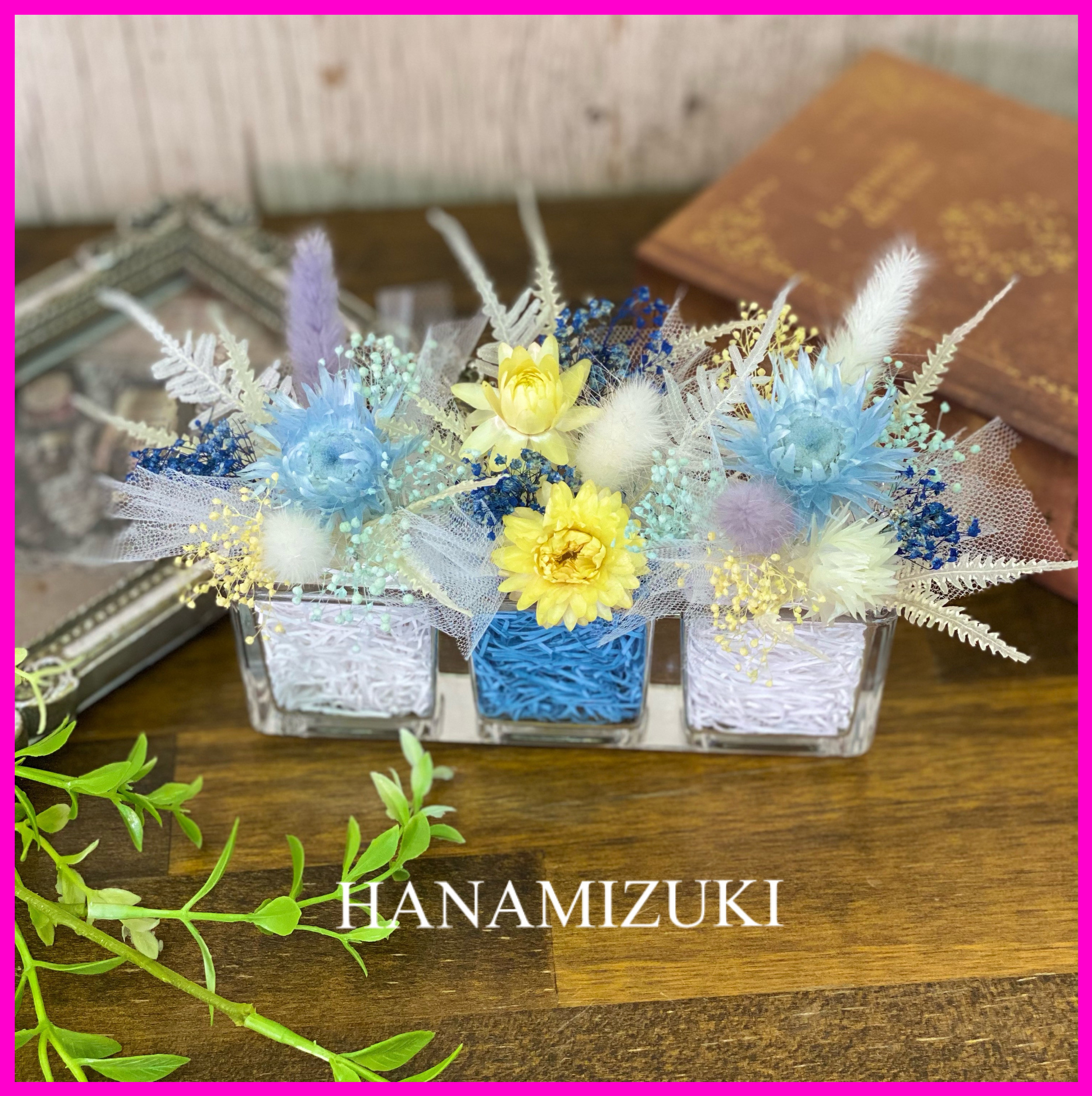 レア四季島ドライフラワーアレンジメント ドライフラワーアレンジ ライム入り 乾燥花 HanaSakie 的作品
