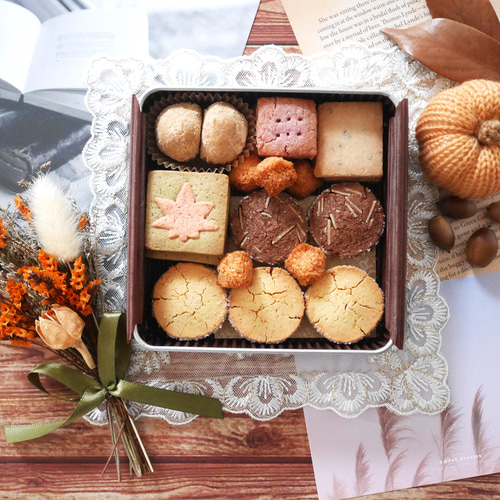 クッキー工房様専用 メニュー表 秋のクッキー缶（大） クッキー