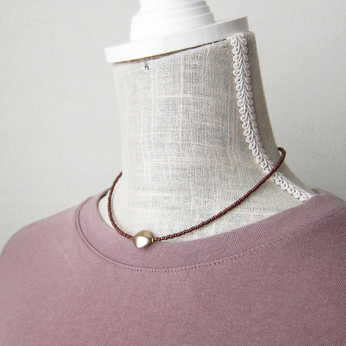 SCAPA ハンドメイド　ベルギー製　ビーズネックレス　ブラウン ブラウンビーズネックレス - メルカリ