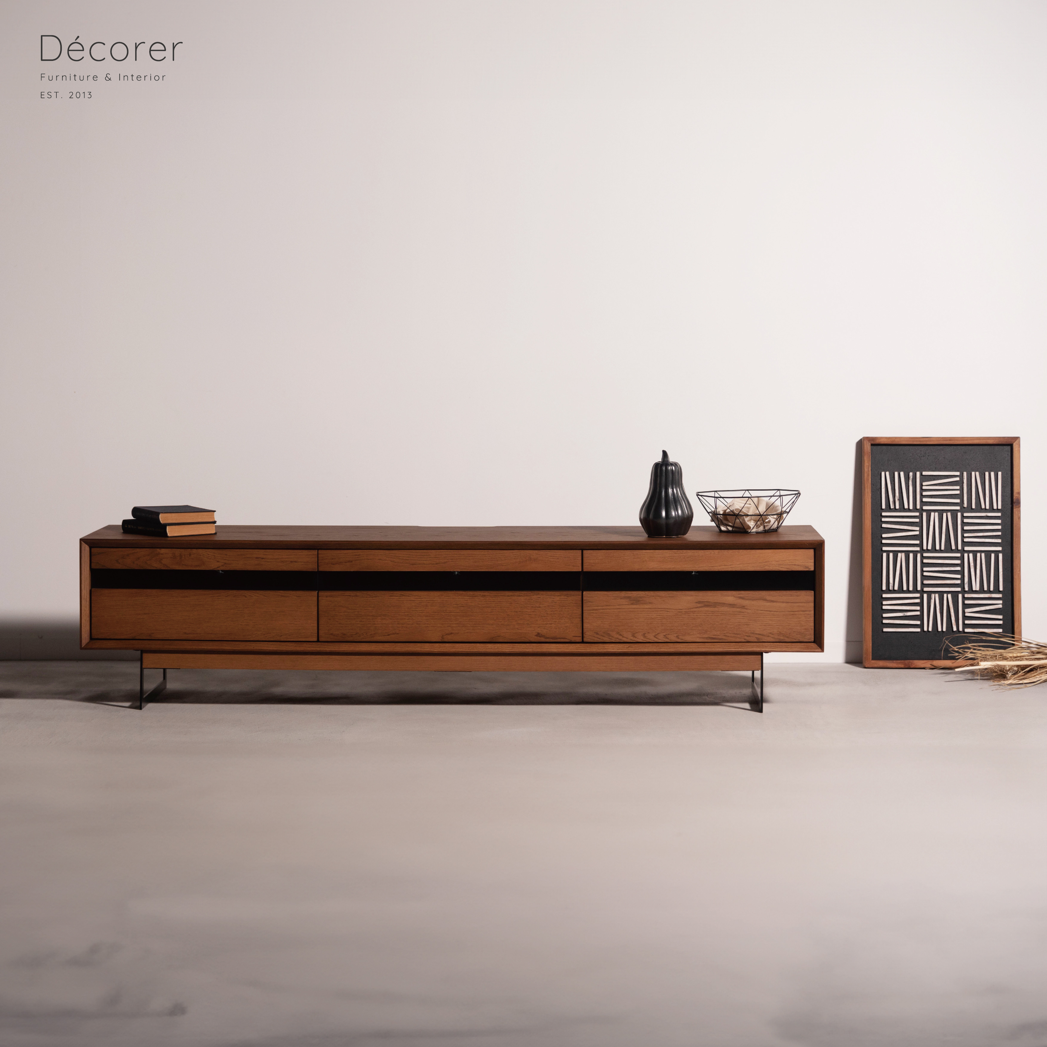 オーク材の2WAYテレビボード [ 幅180 奥行41 高さ31.5(ロータイプ)/42(ハイタイプ):2色 ]