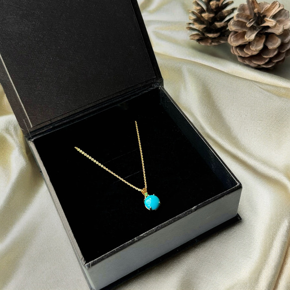 極美品✨スリーピングビューティーターコイズ 8㎜ 丸玉 ネックレス 925刻印 極美品✨スリーピングビューティーターコイズ 8㎜ 丸玉 ネックレス 925