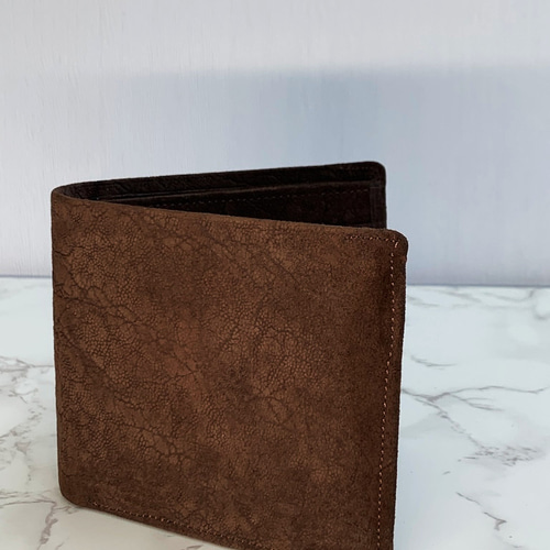 日本製 エレファント 上質 無双仕立て ミドルウォレット 象革 財布