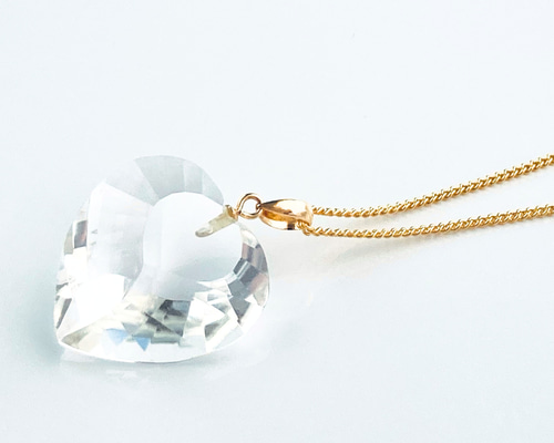 K18白水晶ネックレス 美品⭐️白水晶ネックレス】 使用貴金属 K18刻印 サイズ約4.5mm