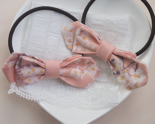 ♡ハンドメイド♡ヘアゴムリボン 楽天市場】ハンドメイド リボンヘアゴム 9種類〔国産・手作り