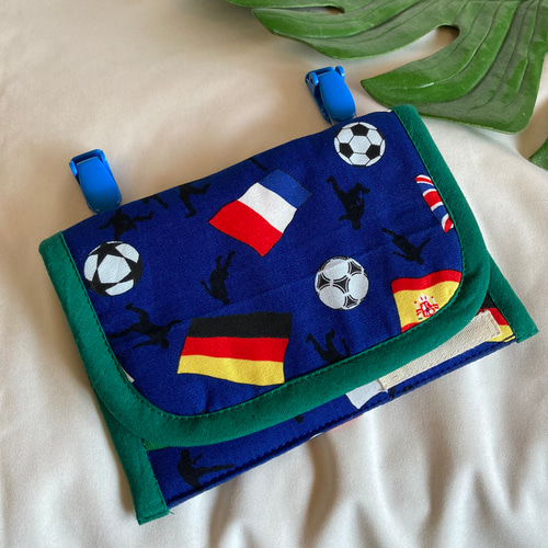 オーダーOK】入園入学セット80サッカー世界国旗スポーツネイビー