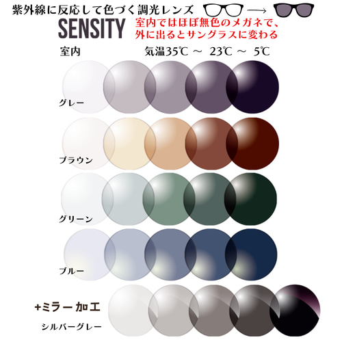 カジュアルラウンド型フレーム｜クリアグレー×シルバー メガネ 杏や