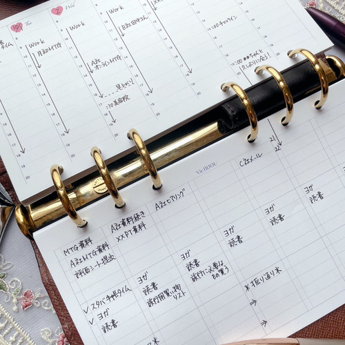 バイブル/ウィークリー/横型/バーチカル/システム手帳 手帳 Vie BIJOU