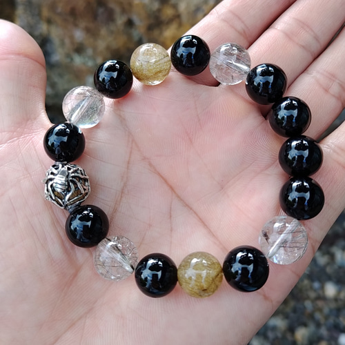 限定1点 蜘蛛(クモ)玉ブレスレット ブレスレット アウトプット