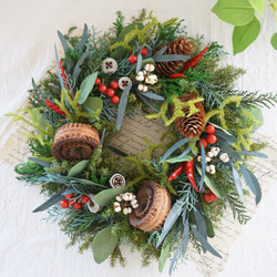 creema限定 クリスマス2025 クリスマスリース プリザーブドフラワー