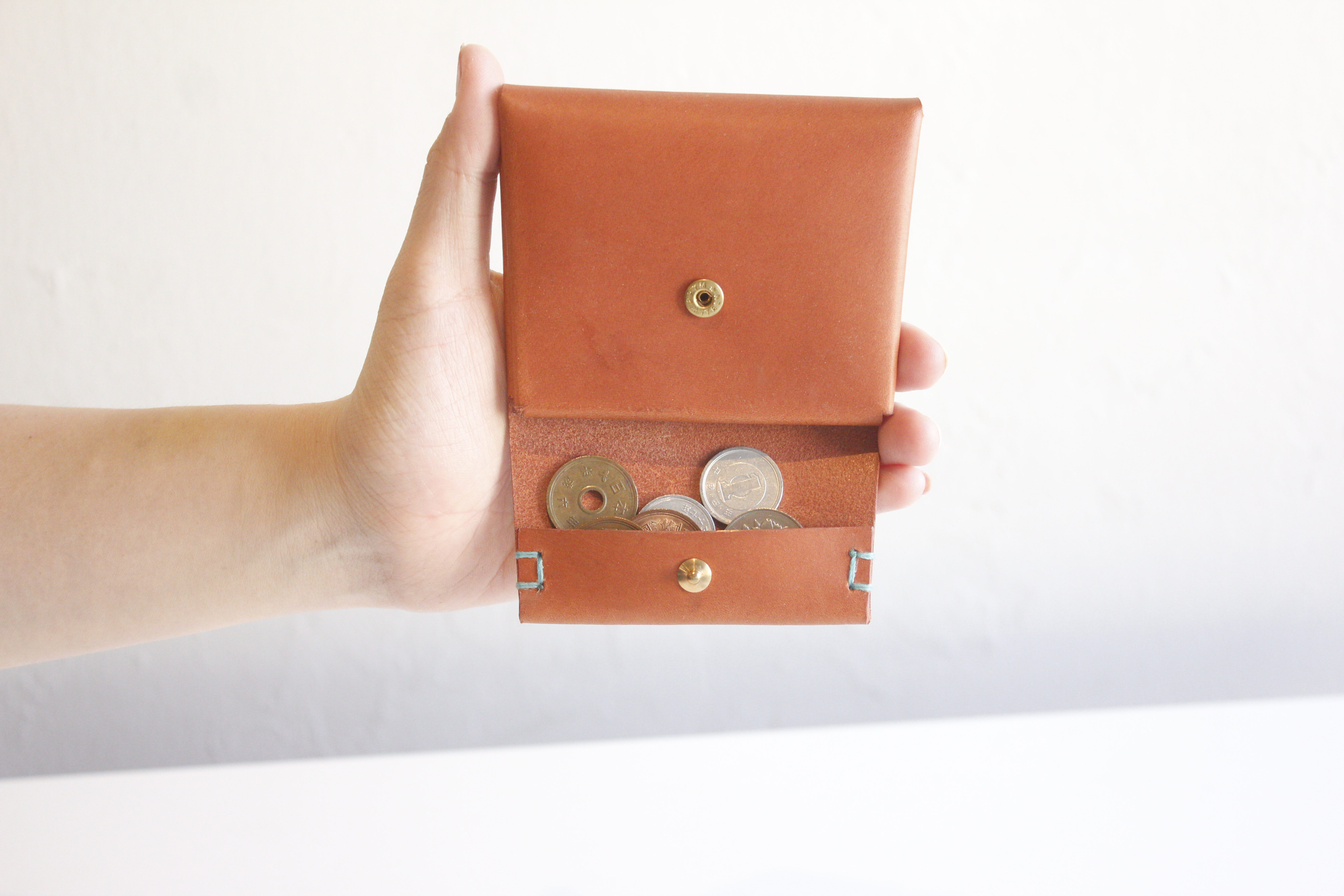 【選べるカラーとステッチ】コインケースDrop カード収納部あり