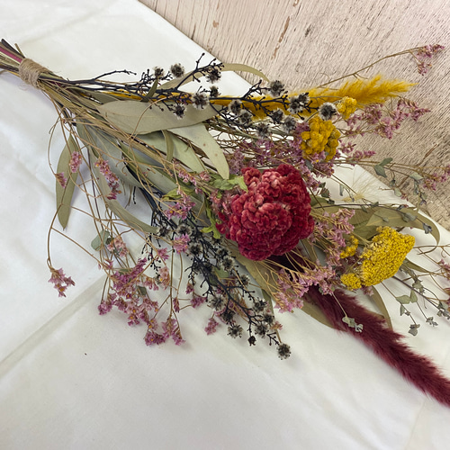 秋冬 シックな色味 ドライフラワー ウェルカムスペース ウェルカム