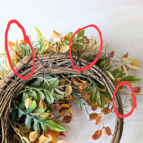 秋色のハーフリース リース estilo 通販 18245345｜Creema(クリーマ)