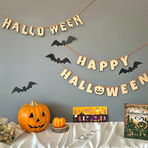 ハロウィンロゴガーランド ガーランド shimada4511 通販 18245426