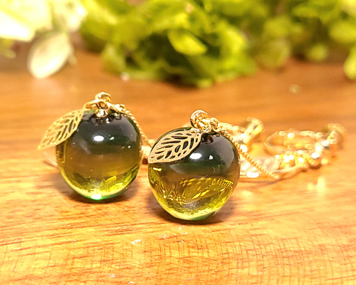 aykregolith レジンアクセサリー イヤリング 抹茶 aykregolith レジンアクセサリー イヤリング 抹茶 aykregolith レジン