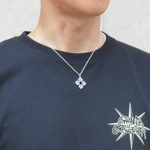 アイヌ文様ネックレス 黒 シルバー925 【刻印無料】 アイヌ アイヌ文様