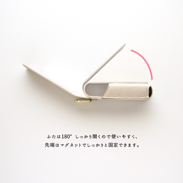 1本収納 ミラー付き リップケース 【 simple - クラシック - 】 名入れ くすみカラー 鏡付き HA47A 11枚目の画像