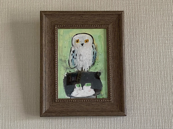絵画 。壁掛け絵原画手描き【美しい月夜、猫たちとフクロウのデート】 絵画。原画【フクロウと猫は良い友達です】 絵画 アカザ麦 通販