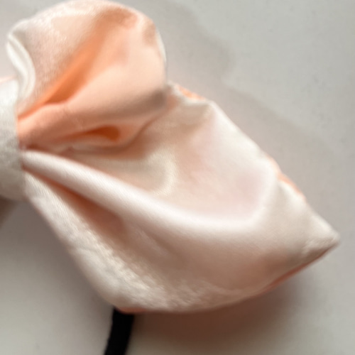 着物生地の大きめリボンヘアゴム ヘアゴム 「粋」和柄撫子 桜ん