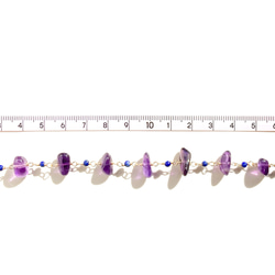 再販♡天然石アメジストとラピスラズリのマンテルブレスレット 6枚目の画像