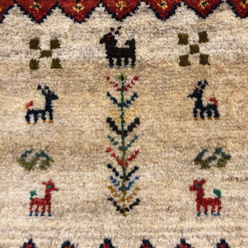 130x195cmじゅうたん(804)玄関・ペルシャ・クム・ギャッベ・ラグ 130x195cmじゅうたん(804)玄関・ペルシャ・クム・ギャッベ・ラグ