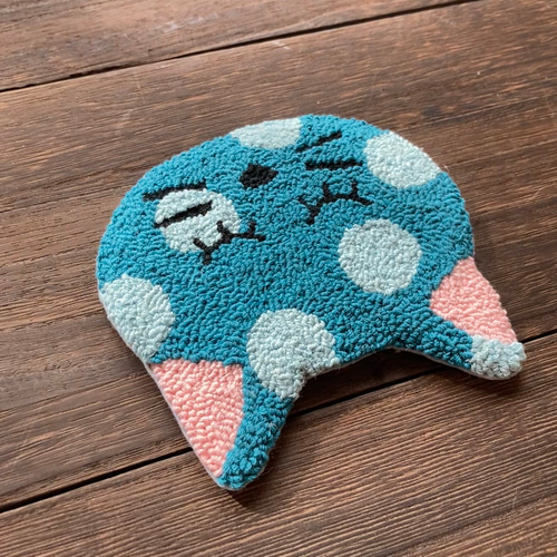 カラフルねこ コースター ねこグッズ アクセサリートレイ 刺繍