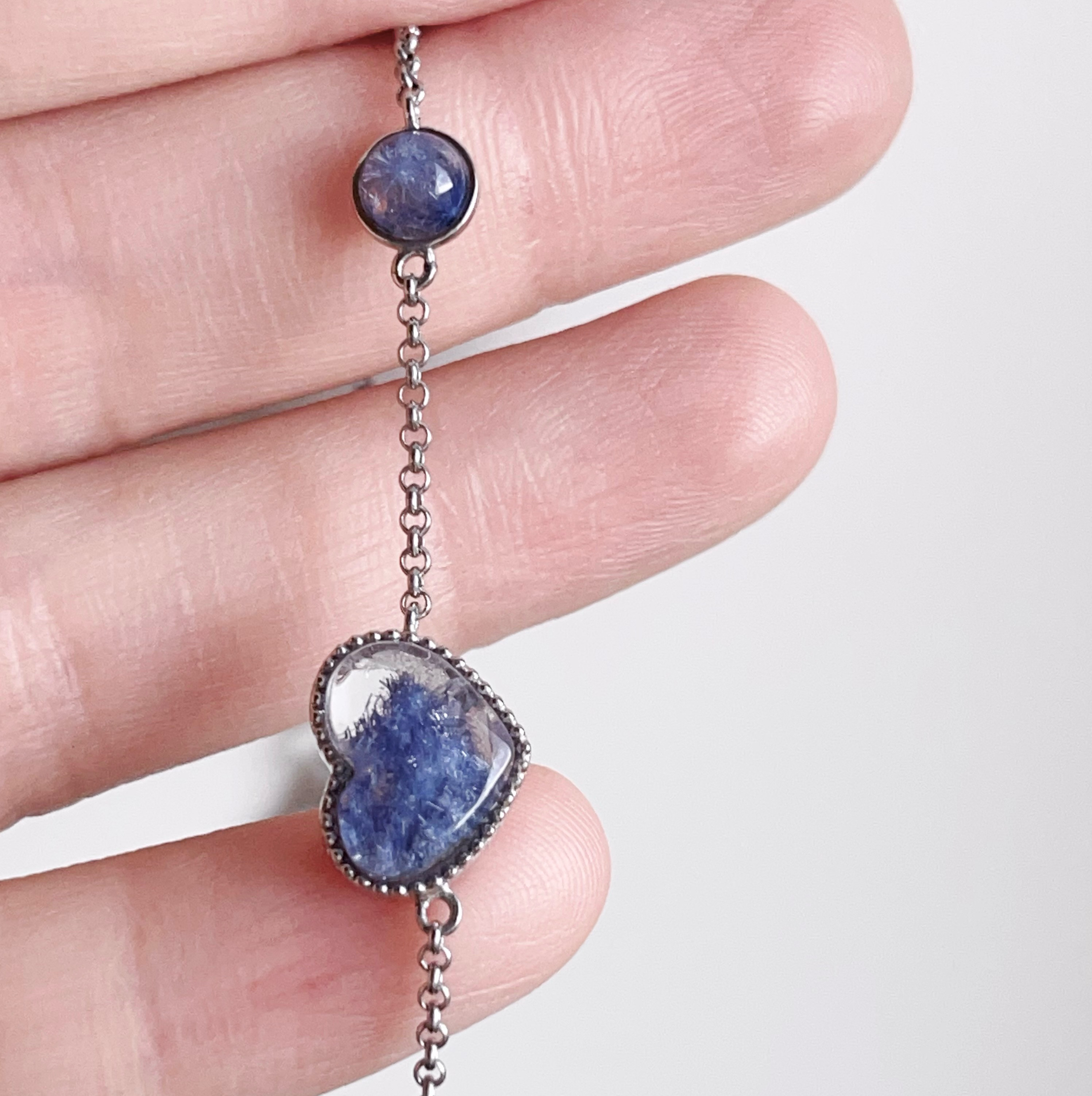 天然無処理　デュモルチェライト デザイン　ブレスレット  No40030150