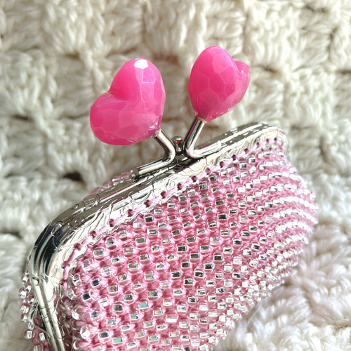 ビーズのがま口☆がま口ハンドメイド☆コインケース☆イヤホンケース  