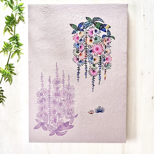 新作⭐︎【日本国内送料無料】手染め紅型/サガリバナのファブリック