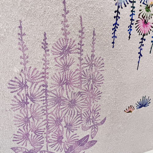 新作⭐︎【日本国内送料無料】手染め紅型/サガリバナのファブリック