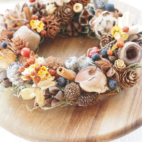 ころん。と可愛い(*^^*)ナンキンハゼリース　木の実リース ころん。と可愛い(*^^*)ナンキンハゼリース木の実リース