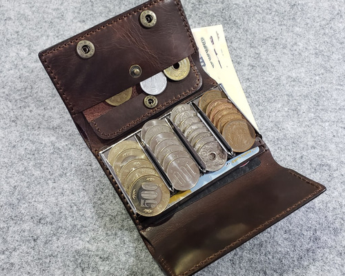 コインキャッチャー・財布[革色・ステッチ色多数有り] その他ミニ財布