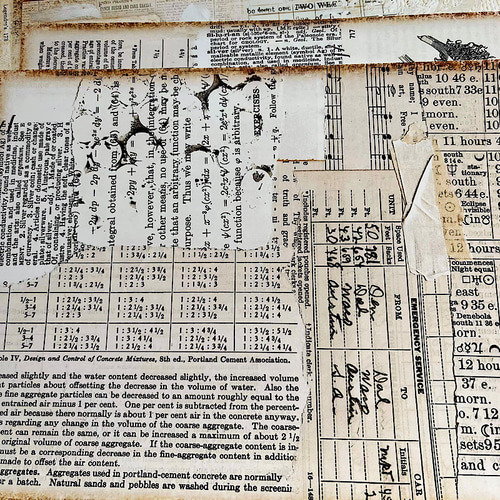 P334コラージュ素材】海外紙モノ デザインペーパー 背景紙 ジャンク