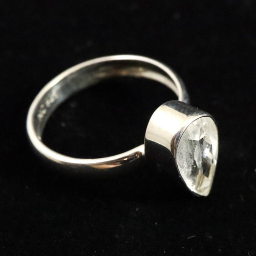 ロシア産 フェナカイト 11mmペアシェイプカット リング 11号 #29546