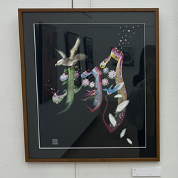 花文字　額縁　「感謝」 花文字「感謝」 額縁作品 絵画 帆 通販 17600252｜Creema(クリーマ)
