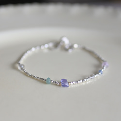 カレンシルバー タンザナイト アメジスト カイヤナイトのブレスレット