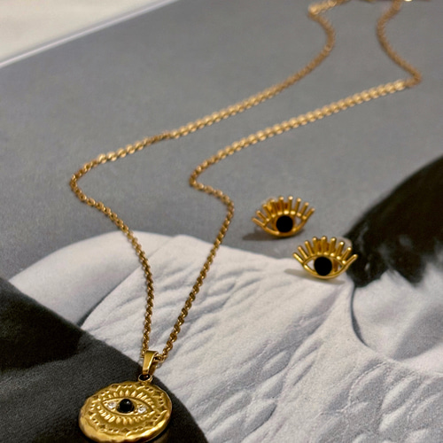 サージカルステンレス スライドボールネックレス ピアス セット