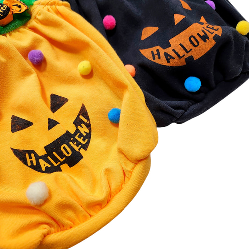むー✨ 素敵なご縁に感謝ありがとう♬*　ハンドメイド　犬服　③ハロウィン 新作☆ぼっこりかぼちゃのハロウィントップス】Koguma dress・犬