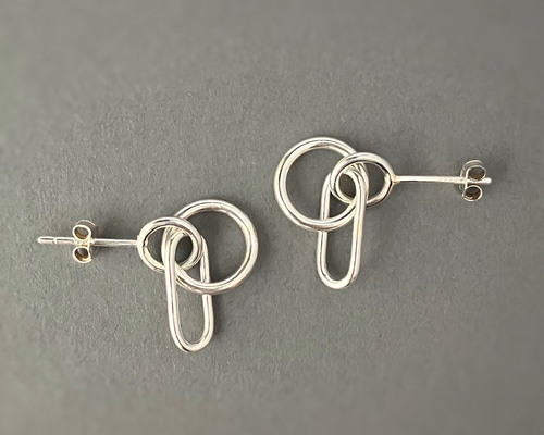 希少　ヴィンテージ　ピアス　タイガーアイ　シルバー　950 アンティーク インド ヴィンテージ シルバーピアス（India Silver Earrings