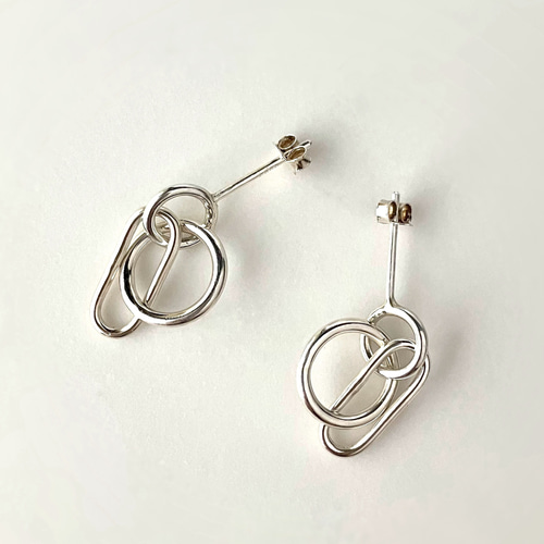 シルバー925 カーブピアス 曲線ピアス シルバーピアス シルバー