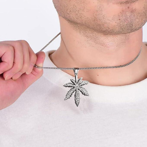 マリファナ ネックレス シルバー 大麻 アクセサリー ネックレス マリファナ ネックレス シルバー 大麻 アクセサリー ネックレス