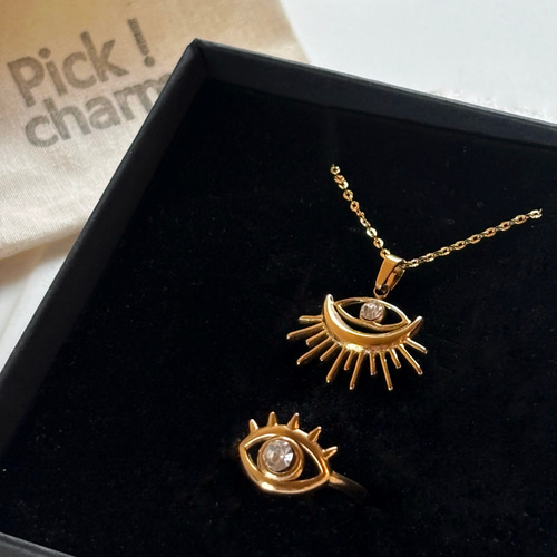 サージカルステンレス スライドボールネックレス リング セット