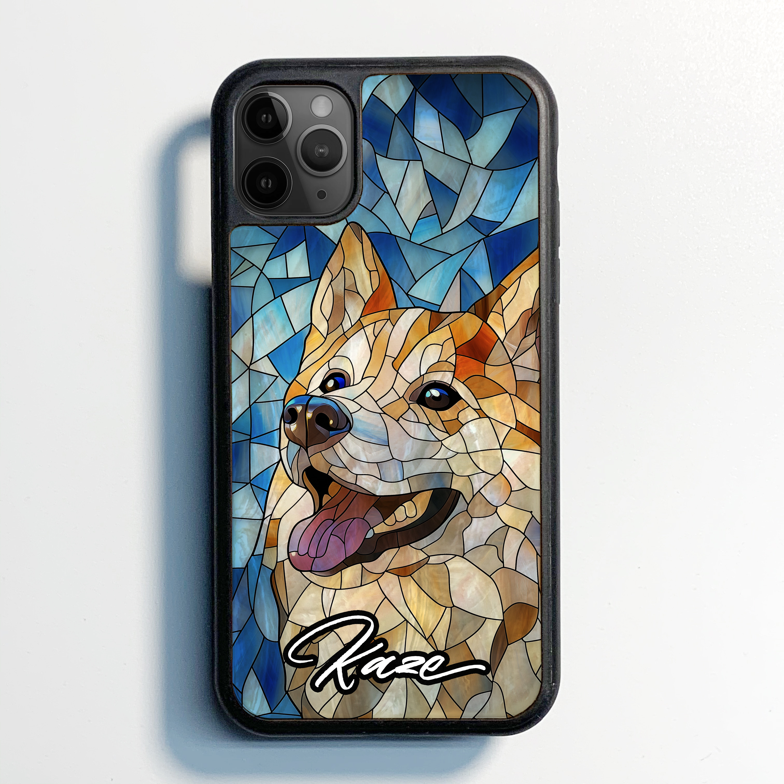 iPhone 17 16 秋田犬 螺鈿風 名入れ可 天然貝シェル 全機種対応 ケース ソフト 耐衝撃カバー 055