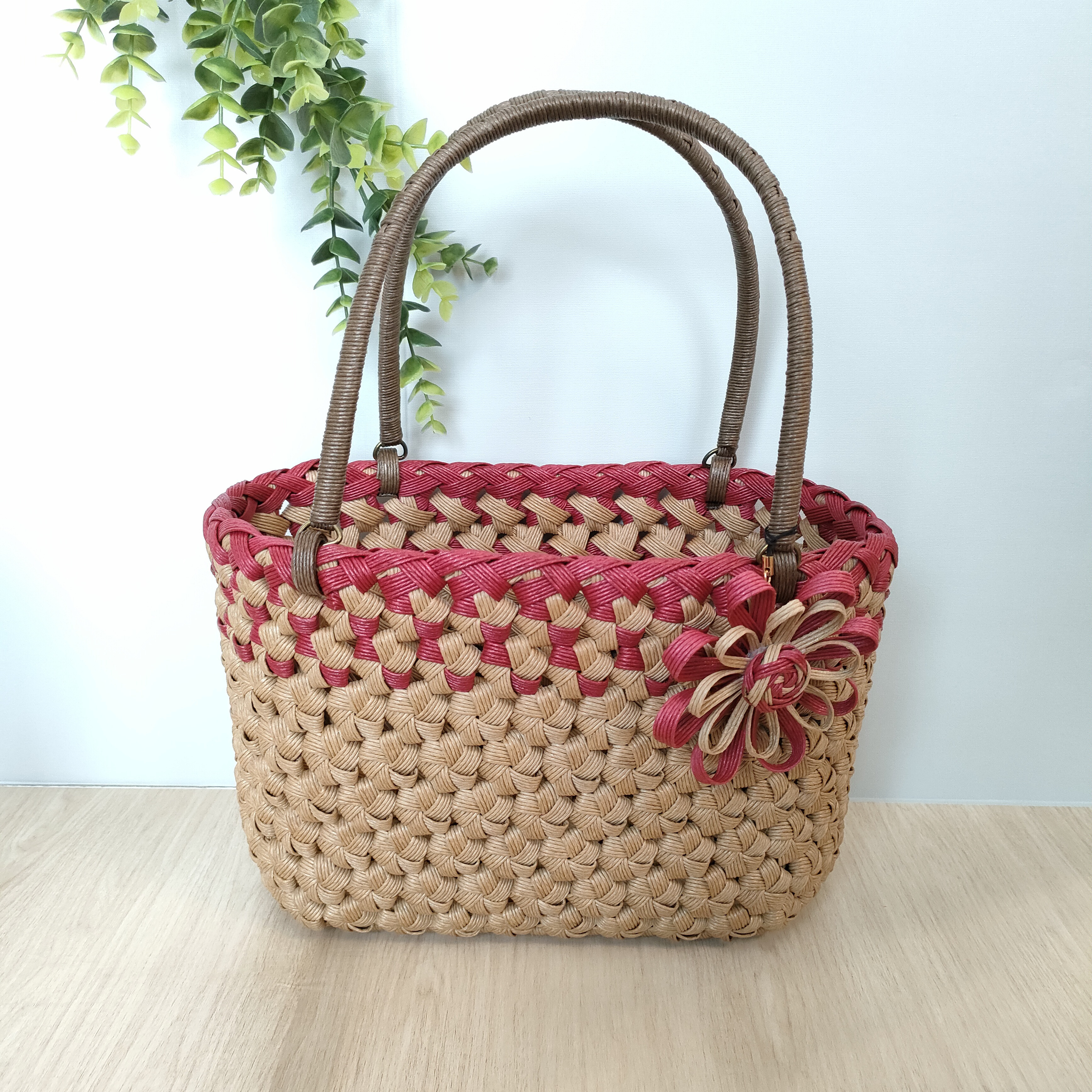 クラフトバンドかごバッグMさま専用 クラフトバンドかごバッグMさま専用