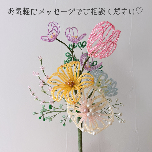 アメリカンフラワー バック カチューシャ シルバー ブライダル