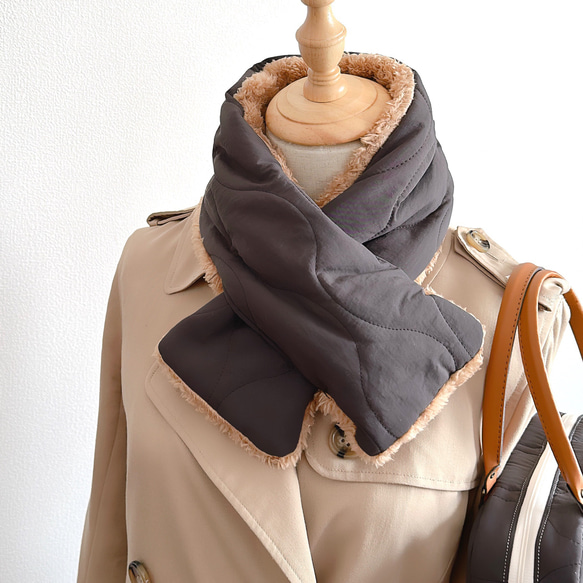 The LOFT LABO リバーシブルキルティングマフラー 新品】TheLOFT