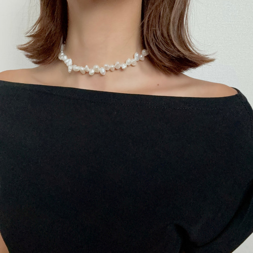 ち*え様 バロック真珠　大玉　超美品　ネックレス　パール ステーション 淡水本真珠 美智子さま風ネックレス 12mm セミ