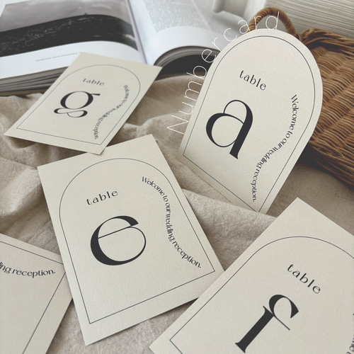 テーブルナンバー｜アーチ wave テーブルナンバーカード 結婚式