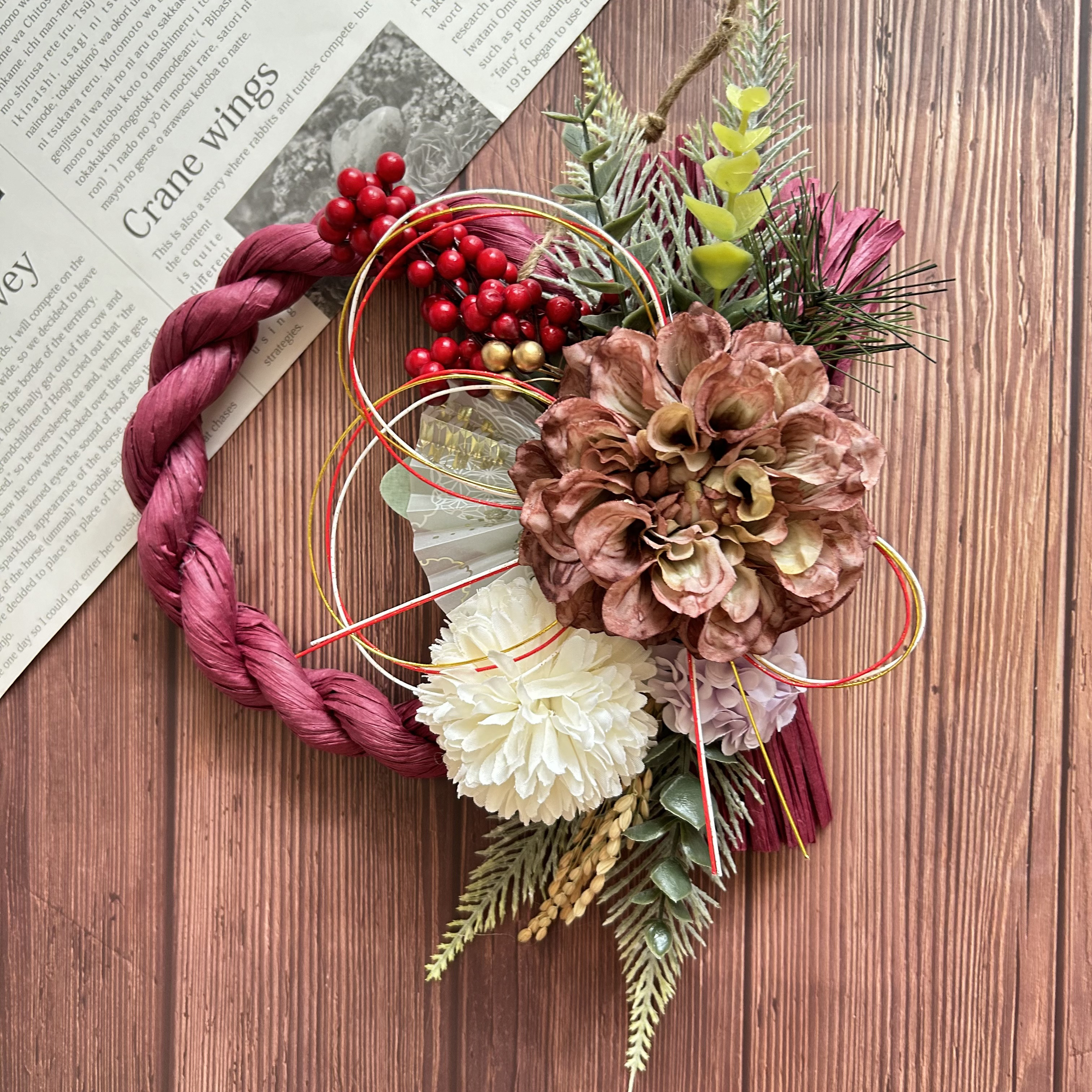 しめ縄リース お正月飾り 造花No.24 【公式通販】