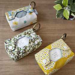 ✳︎✳︎専用✳︎✳︎ポケット付きティッシュケース　花柄コーデュロイ✳︎母made品✳︎ ✳︎✳︎専用✳︎✳︎ポケット付きティッシュケース 花柄コーデュロイ